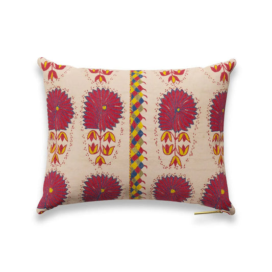 Fuchsia Daisy Suzani Pillow