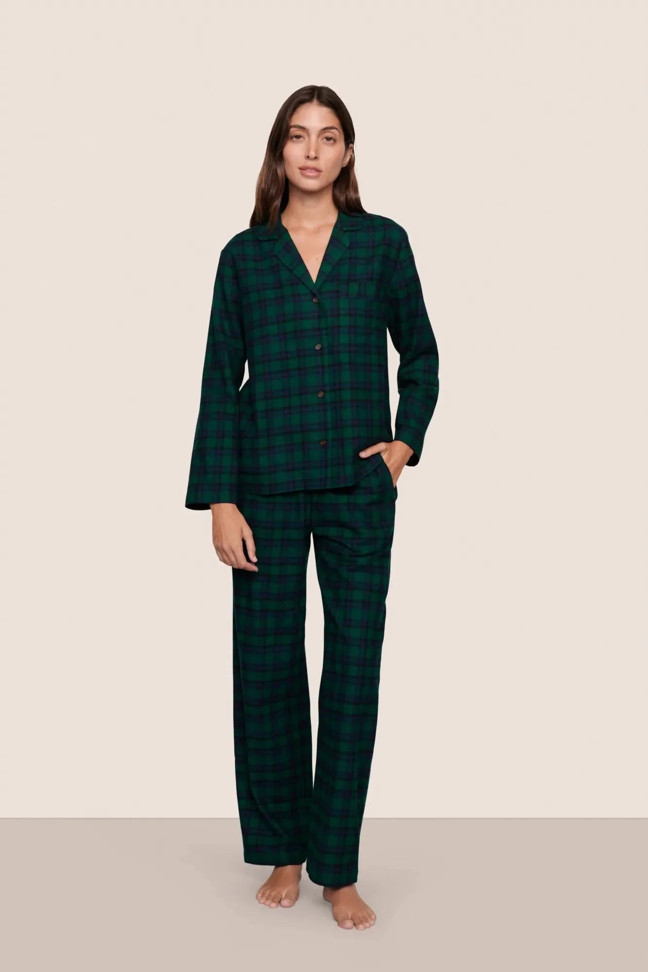 Flannel Tartan Long PJ Set