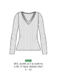 Satin-Trim V-Neck Top