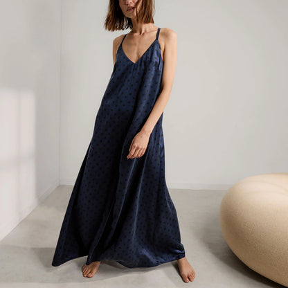 Washable Silk Elastic Strap Jumpsuit