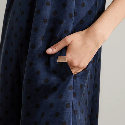 Washable Silk Elastic Strap Jumpsuit