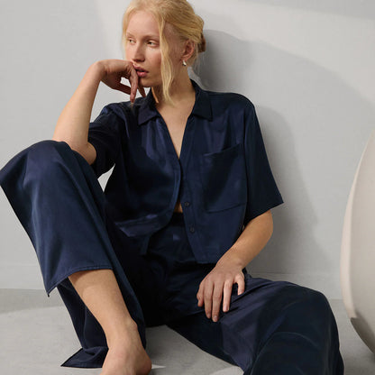 Washable Silk High Rise Pant Set