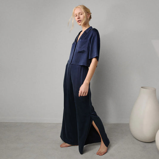 Washable Silk High Rise Pant Set