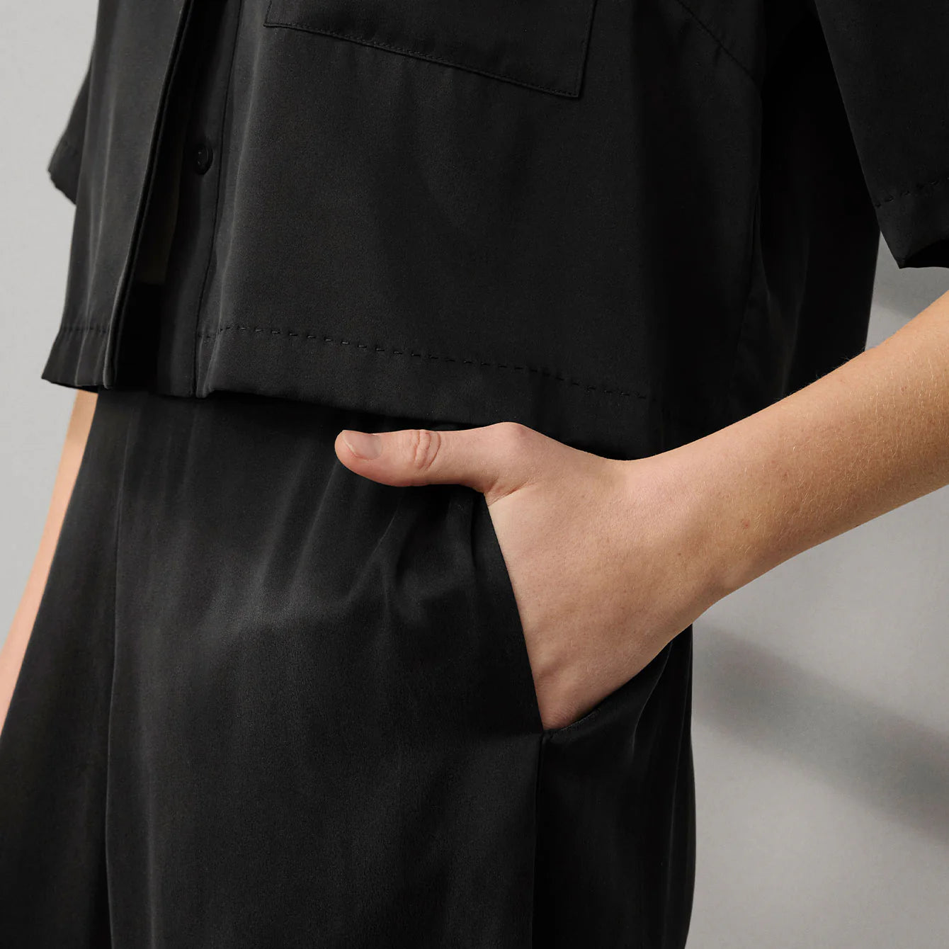 Washable Silk High Rise Pant Set