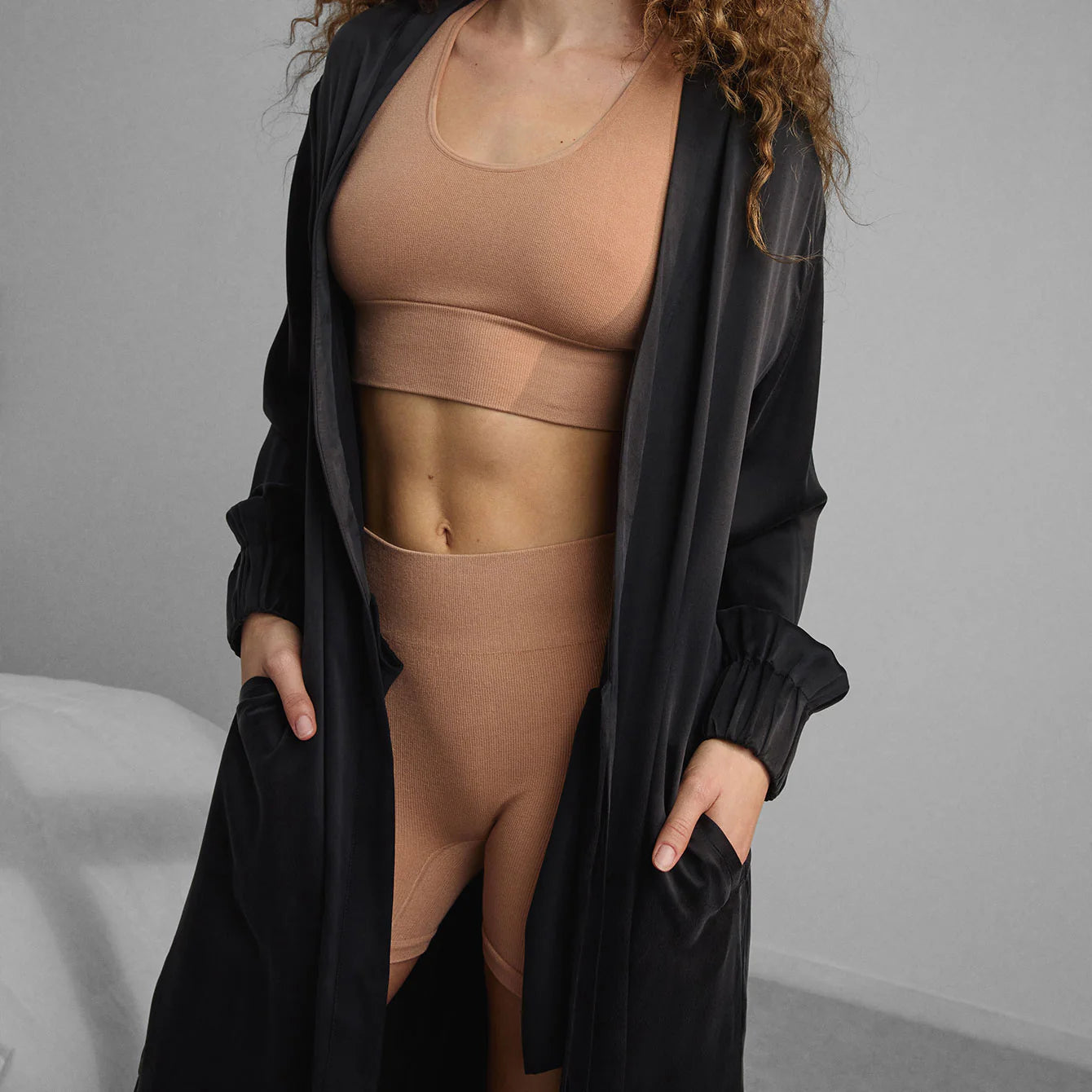 Washable Silk Long Robe