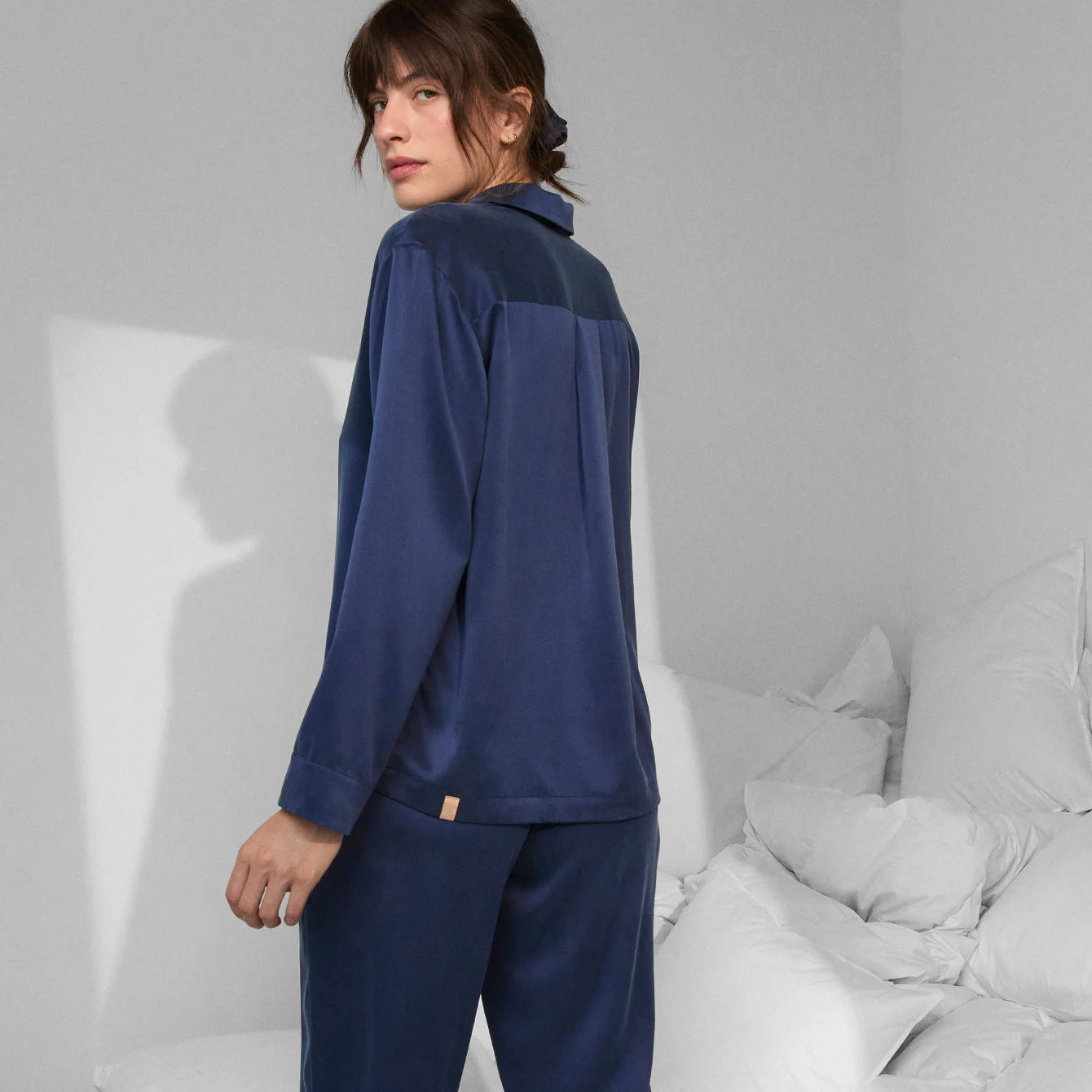 Washable Silk Long Sleeve Pant Set