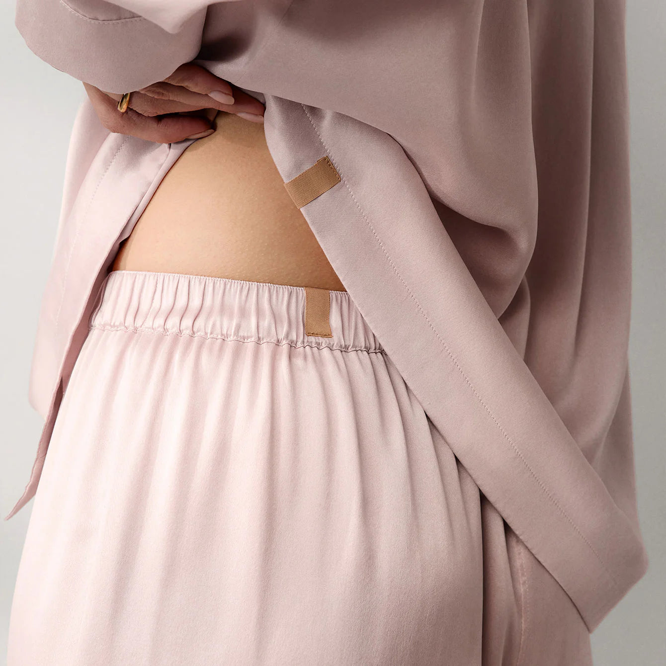 Washable Silk Long Sleeve Pant Set