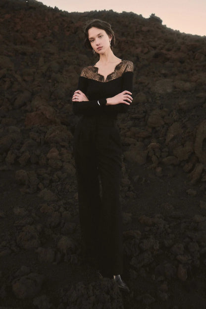 Wool, Silk & Lace Top