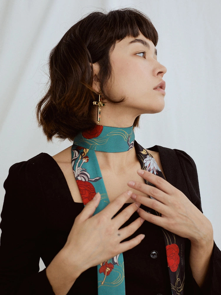 Dream Hunter Silk Skinny Scarf