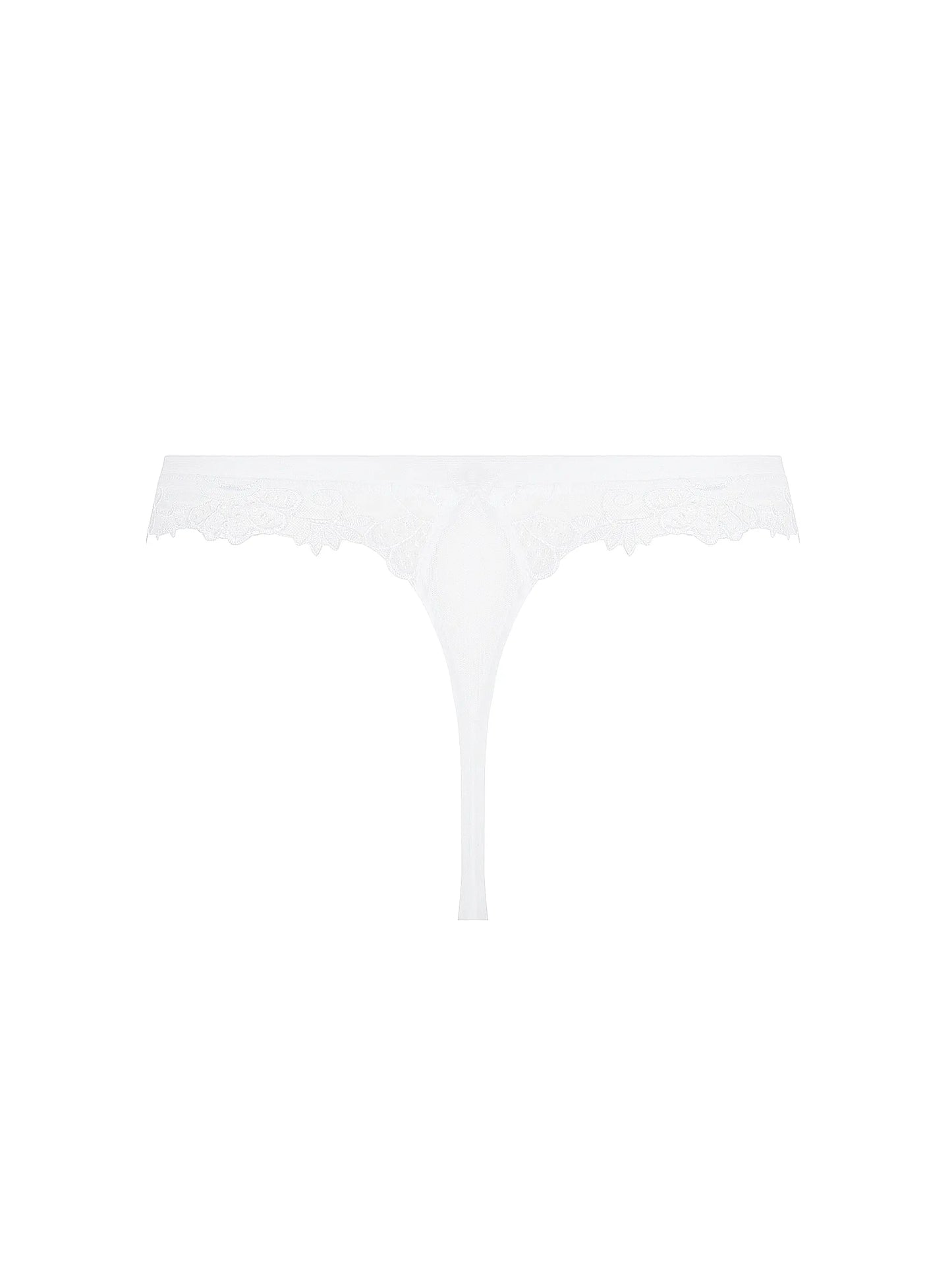 White Dressing Floral Thong