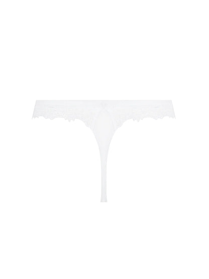 White Dressing Floral Thong