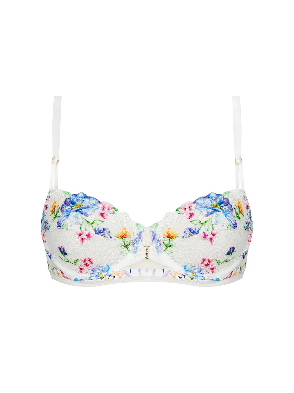 Lise Charmel - Baisers Legers Demi Cup Bra in multi floral, available at LaSource in Darien