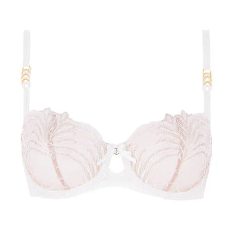 Aubade Hypnolove Underwire Half Cup Bra in gold feather at LaSource in Darien