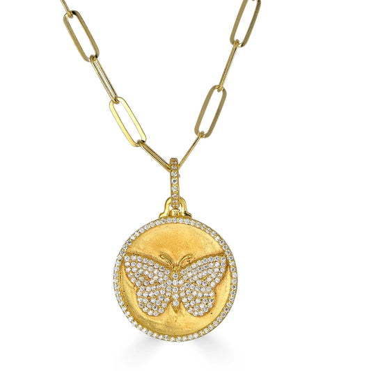 Pave Butterfly Necklace