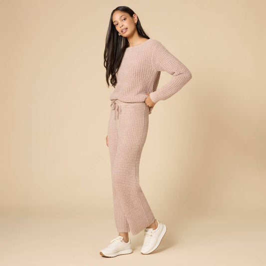Marshmallow Waffle Boatneck Lounge Set