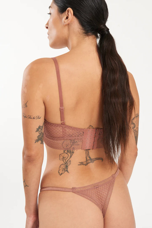 Else Lingerie - Bella Thong in Pink Clay, available at LaSource in Darien