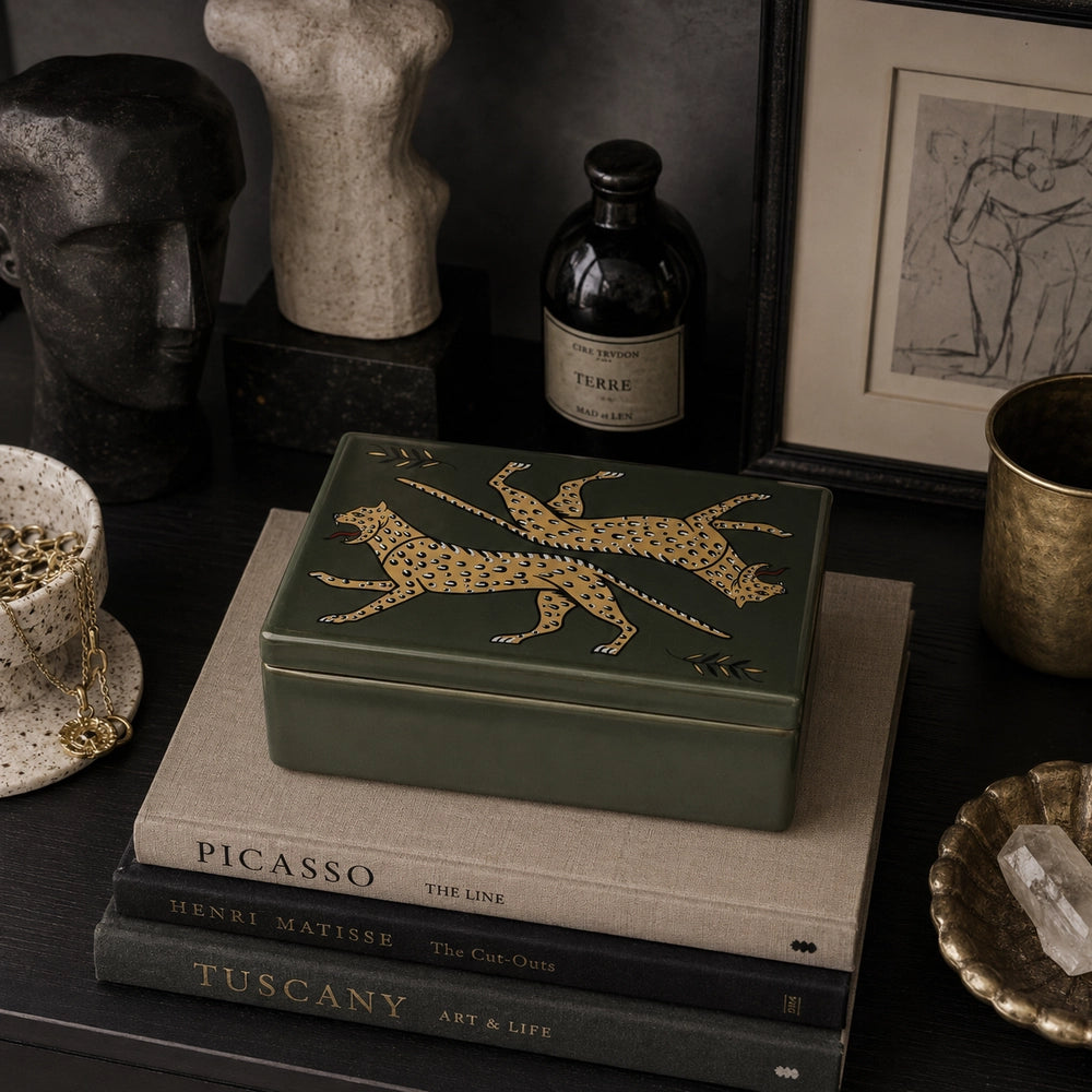 Duo Leopard Ceramic Box