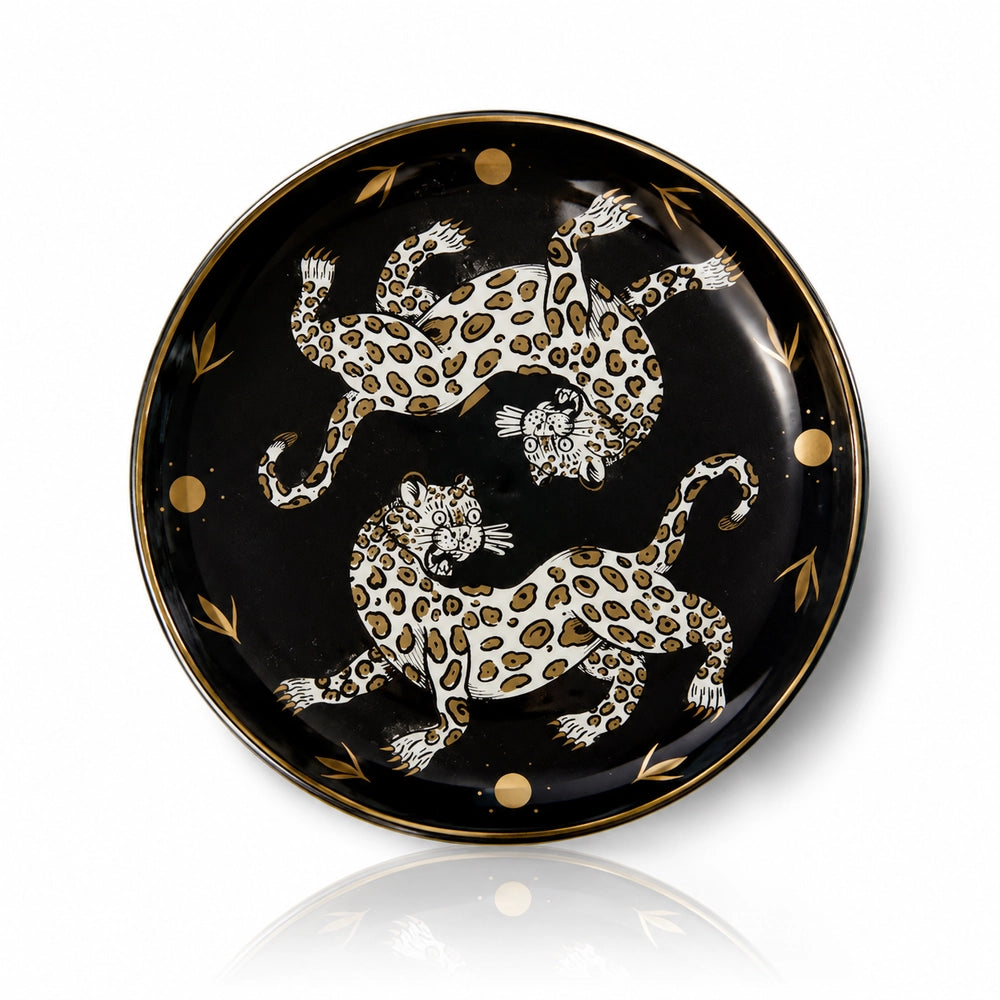 Leopard Round Ceramic Dish