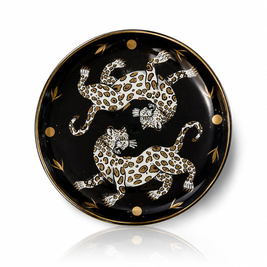 Leopard Round Ceramic Dish
