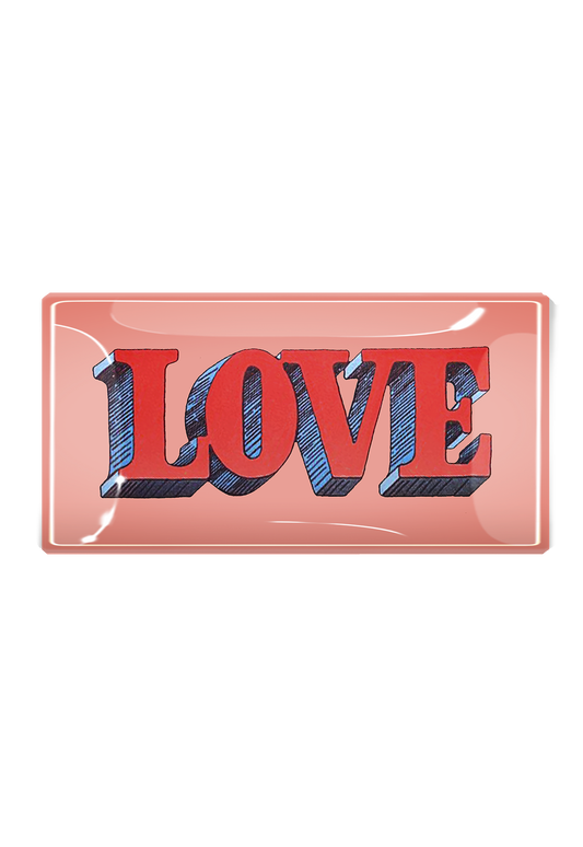 Love Vintage Decoupage Glass Tray