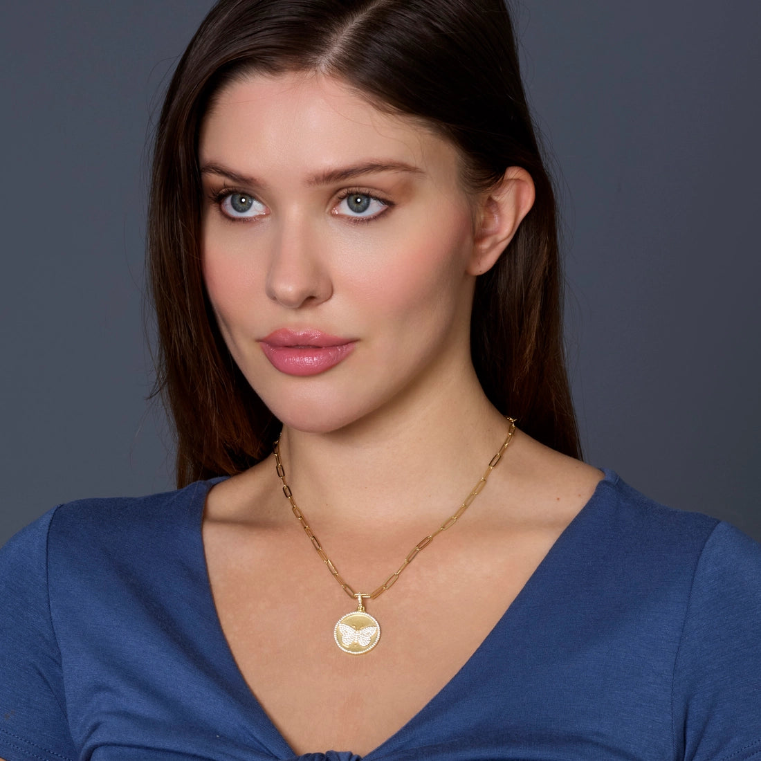 Pave Butterfly Necklace