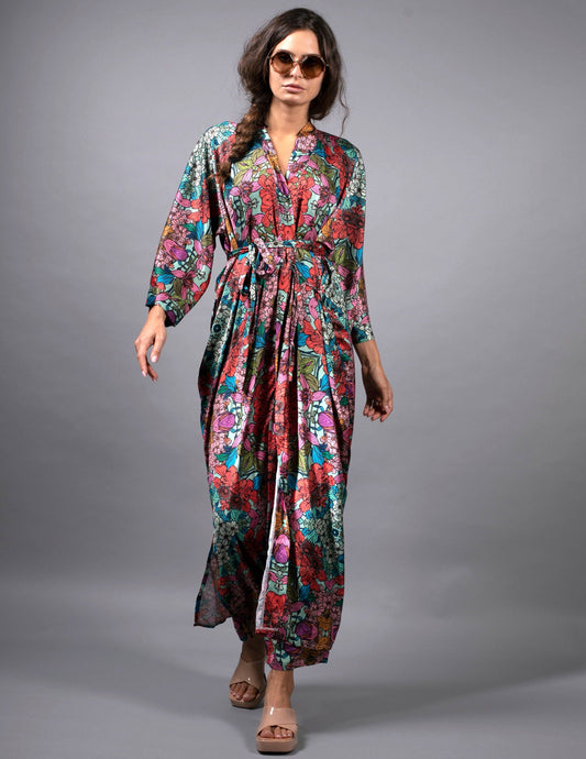 Long Sleeve Garden Kimono