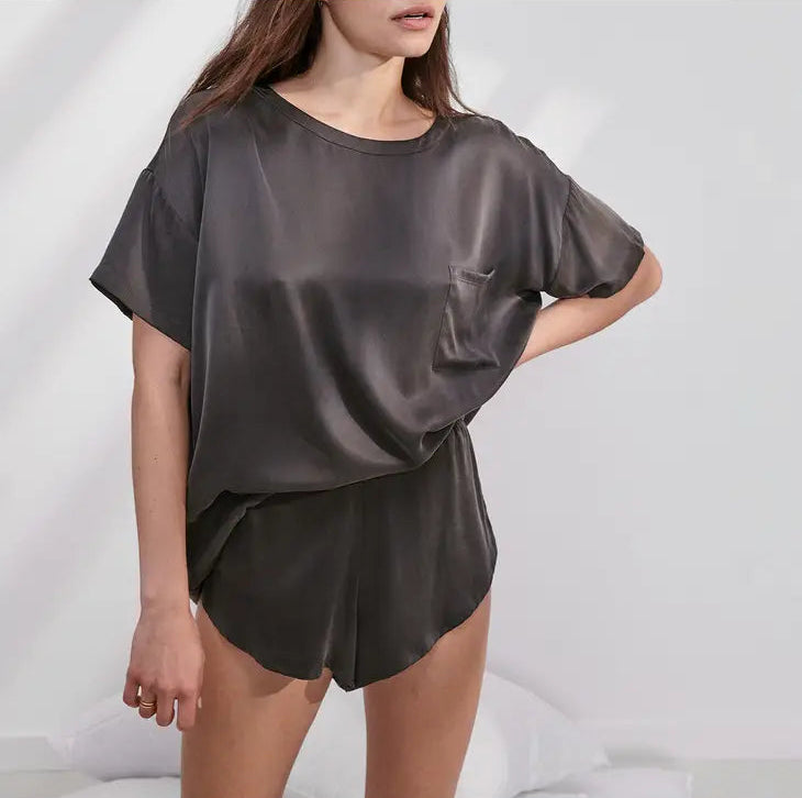 Washable Silk Tee Set