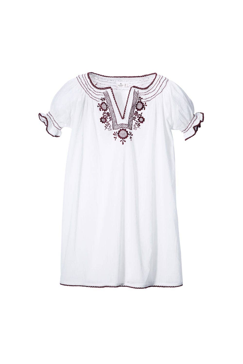 Germaine Des Pres Zoé White Pink Embroidery Dress, available at LaSource in Darien