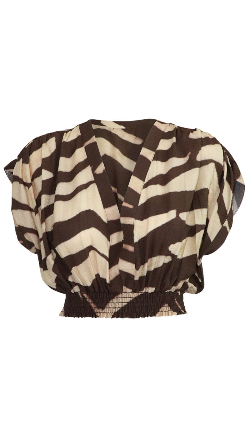 Zebra Vacay Top