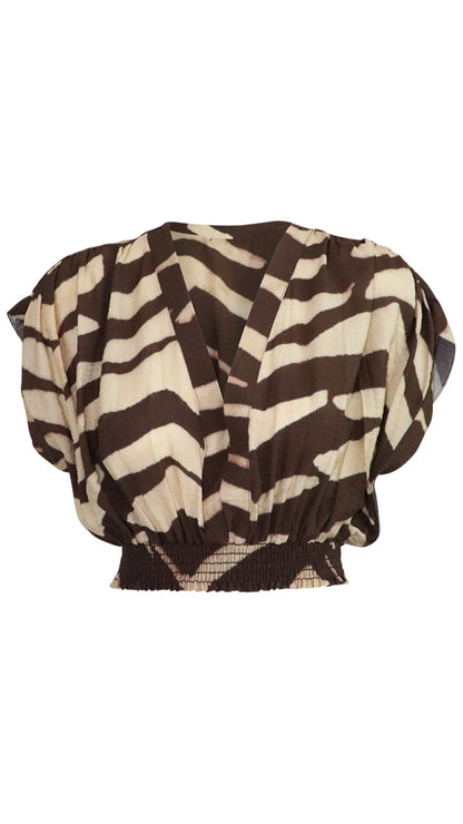Zebra Vacay Top
