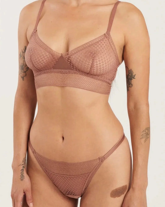 Else Lingerie - Bella Soft Cup Triangle Bra | Pink Clay available at LaSource in Darien