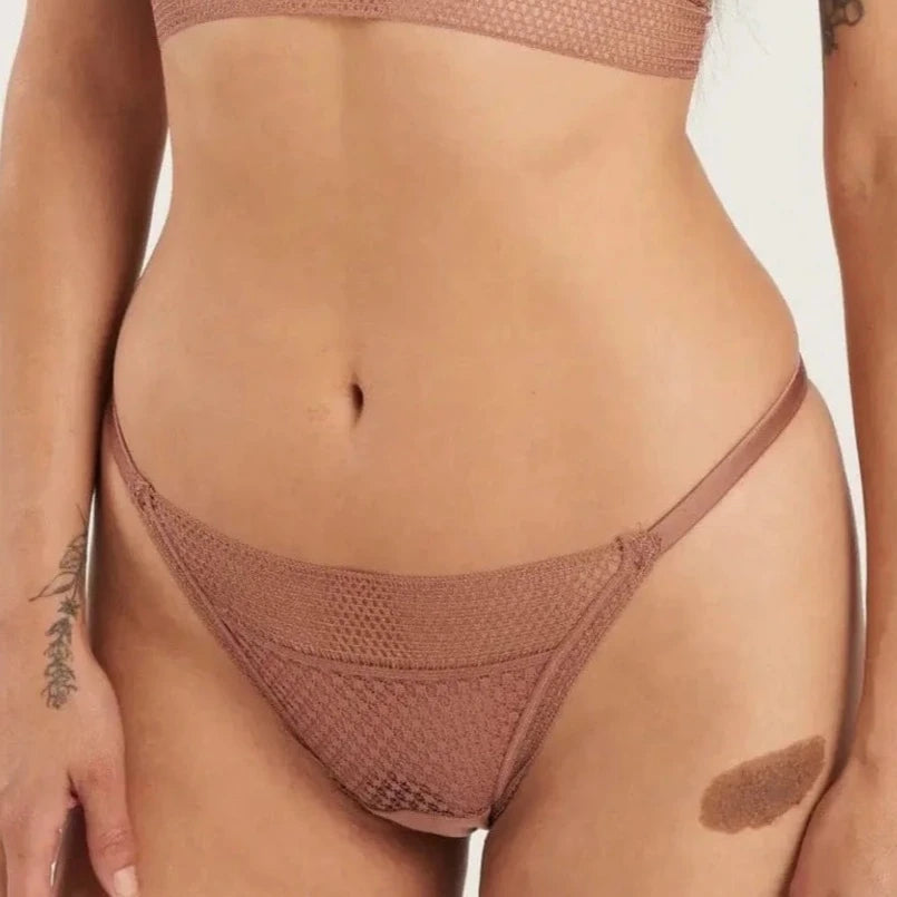 Else Lingerie - Bella Thong in Pink Clay, available at LaSource in Darien