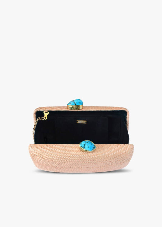 Jen Clutch with Turquoise Stones