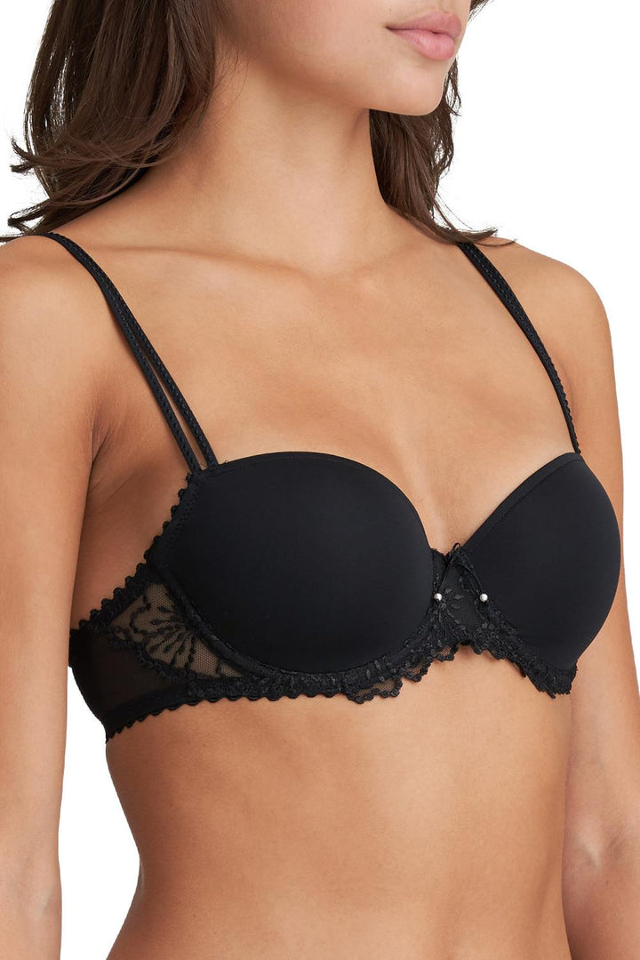 Jane Lace Balcony Bra in Black