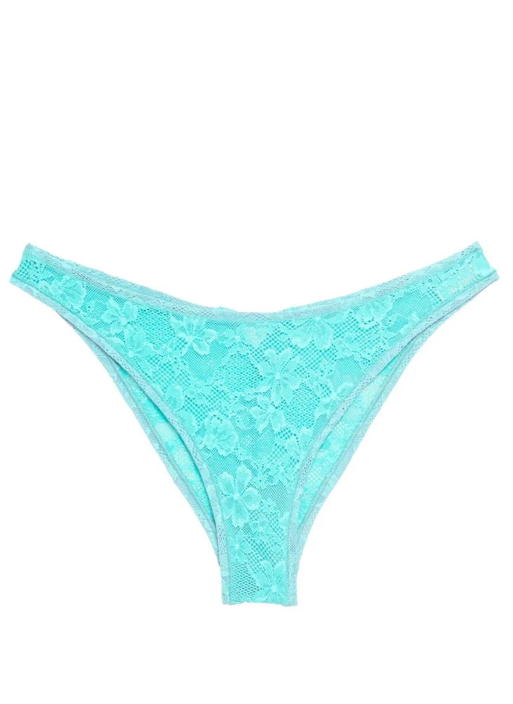 Le Stretch Lace Cheeky Brief in bright jade at LaSource