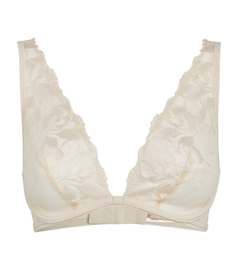 Maison Lejaby Sin Underwire Triangle Bra in Milk, available at LaSource in Darien