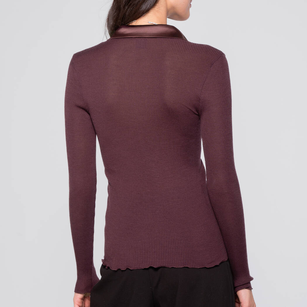 Long Sleeve Shirt with Silk and Buttons