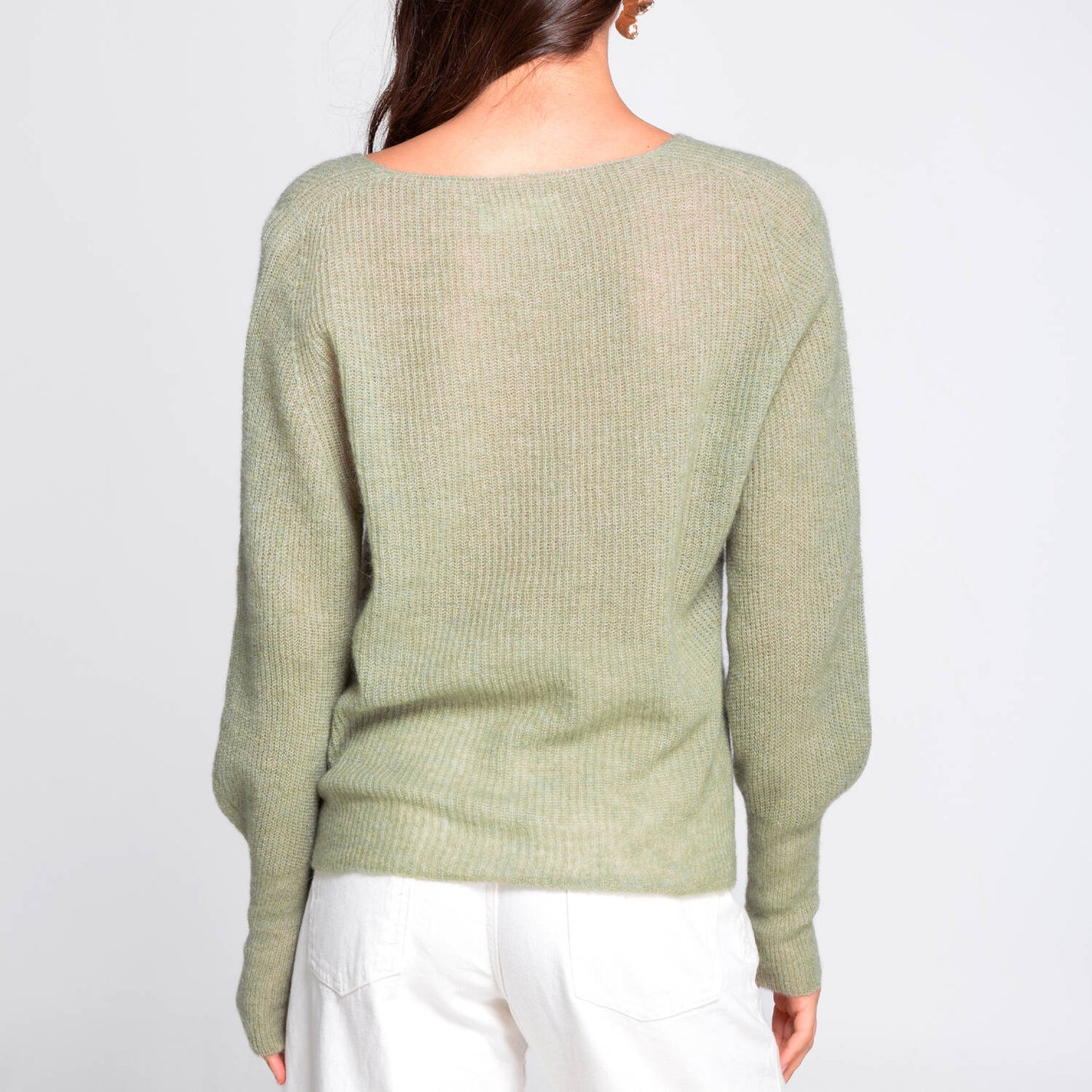 V-Neck Alpaca Sweater