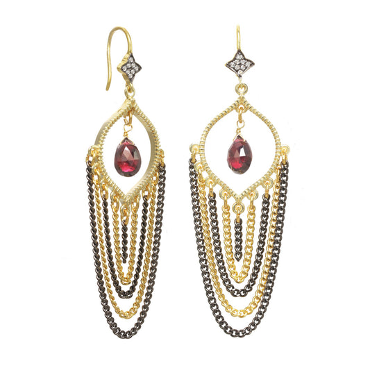 Mixed Metal Chandelier Earring