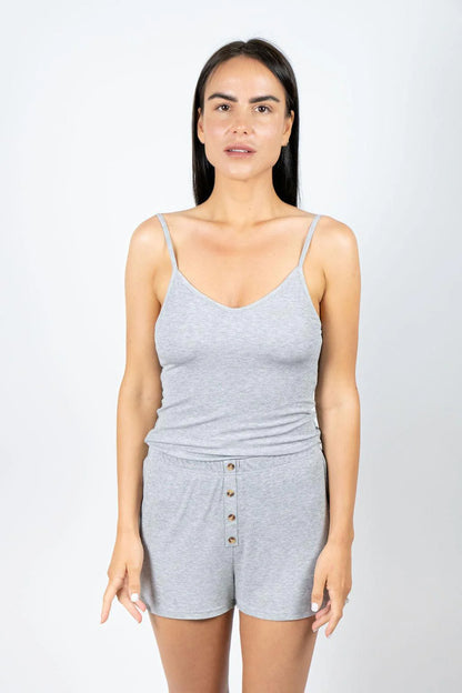Ribbed Camisole with Shelf Bra