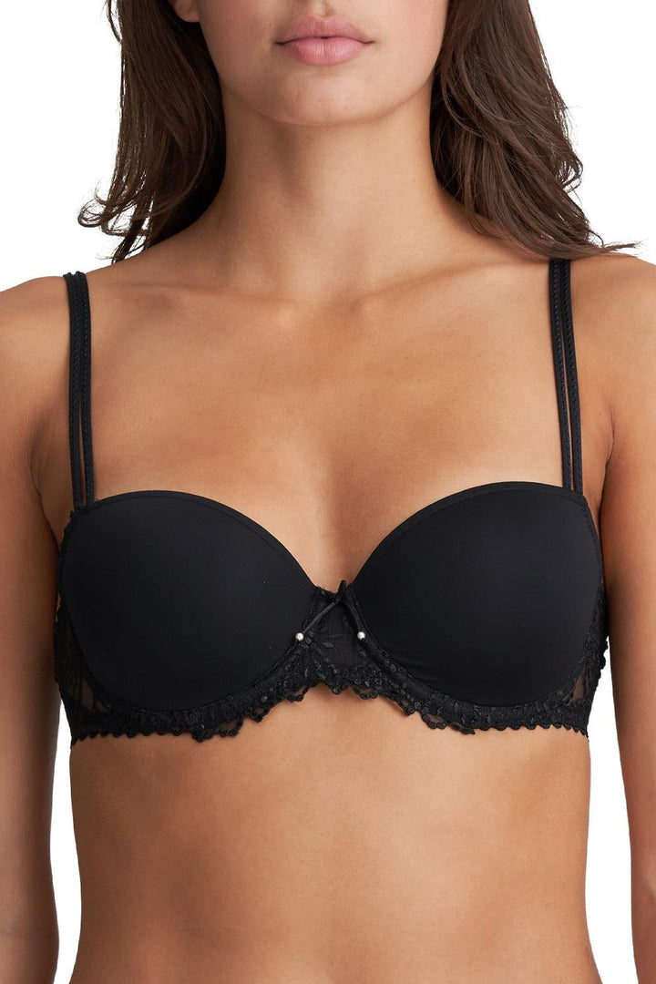 Jane Lace Balcony Bra in Black