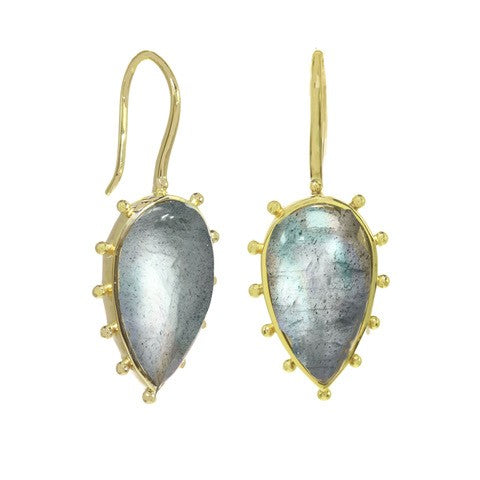 Labradorite Bezel Earrings